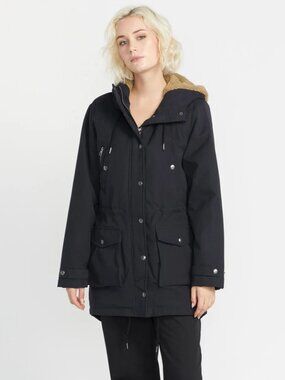 Volcom Walk On By Parka Black Sz S
